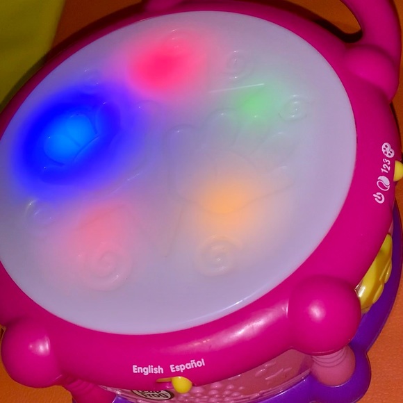 VTECH & LEAPFROG MUSIC TOY BUNDLE SET DRUM MICROPHONE MUSICAL LIGHTS TOYS PINK - Picture 4 of 15